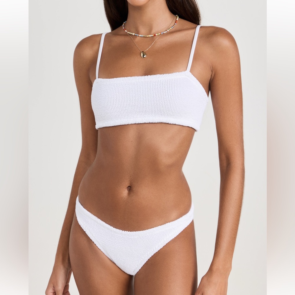 NWOT White Hunza G Gigi Crinkle Bikini